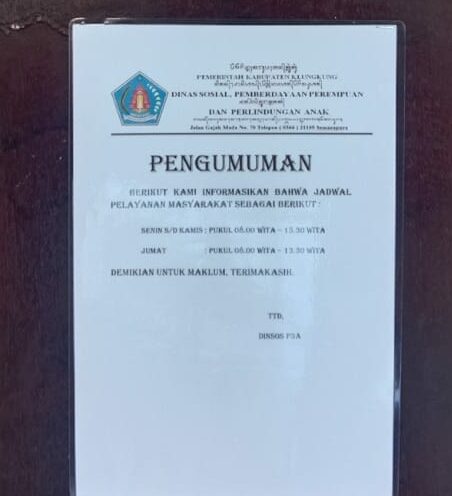 Pengumuman Jadwal Layanan