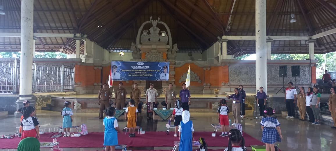 Lomba Mewarnai Tingkat TK Meriahkan Peringatan HAN 2025 di Klungkung